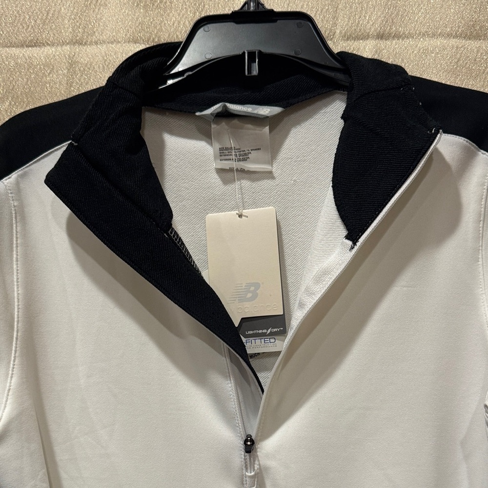 White and Black Long Sleeve Athletic Top - Picture 7 of 16